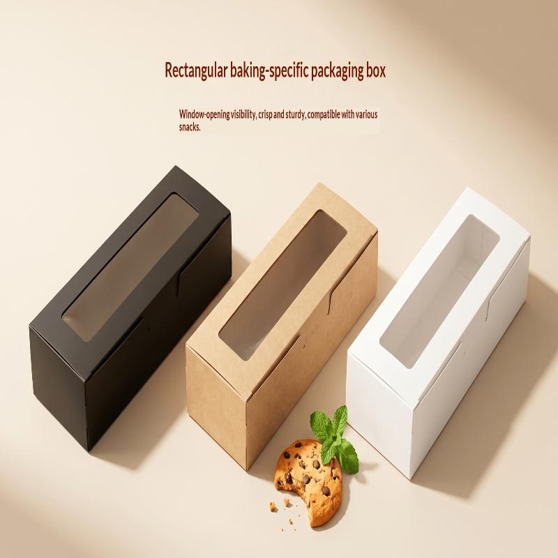 5/10 Peças Caixa de Papel Kraft para Macaron Bolo Biscoitos Embalagens para Bolos da Lua Caixas de Embalagem Casamento Aniversário Lembrancinhas Festival Pacote de Presente