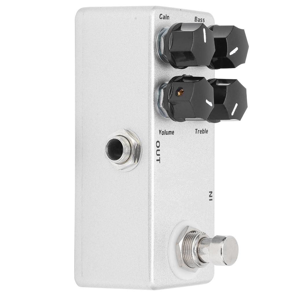 Effect Pedal Mini Full Metal 4 Functions Knobs Overdrive Pedals for Electric Guitar Bass