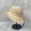25 Fine Raffia Hand-Woven Hollow Straw Hat Women'S Summer Sun Protection Visor Elegant Top Hat Bucket Hat