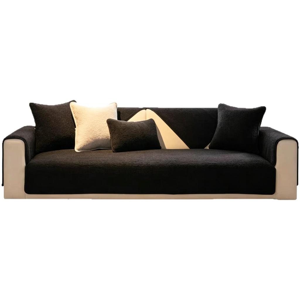 Nordic Simple Style Plush Teddy Velvet Non-slip Sofa Cushion