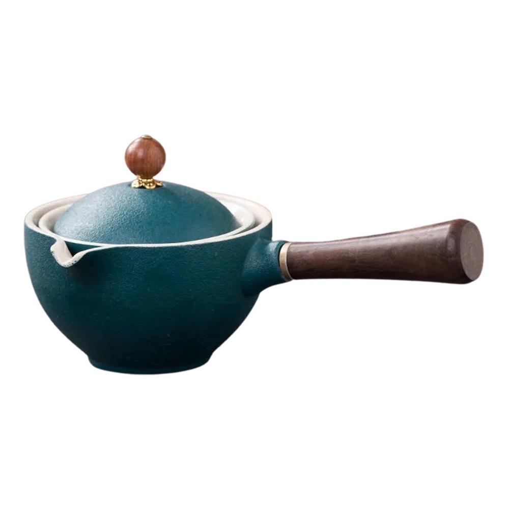 360 Rotation Tea Maker and Infuser Ceramic Tea Cup for Puer Porcelain Chinese Gongfu Tea Cup Flowers Exquisite Shape