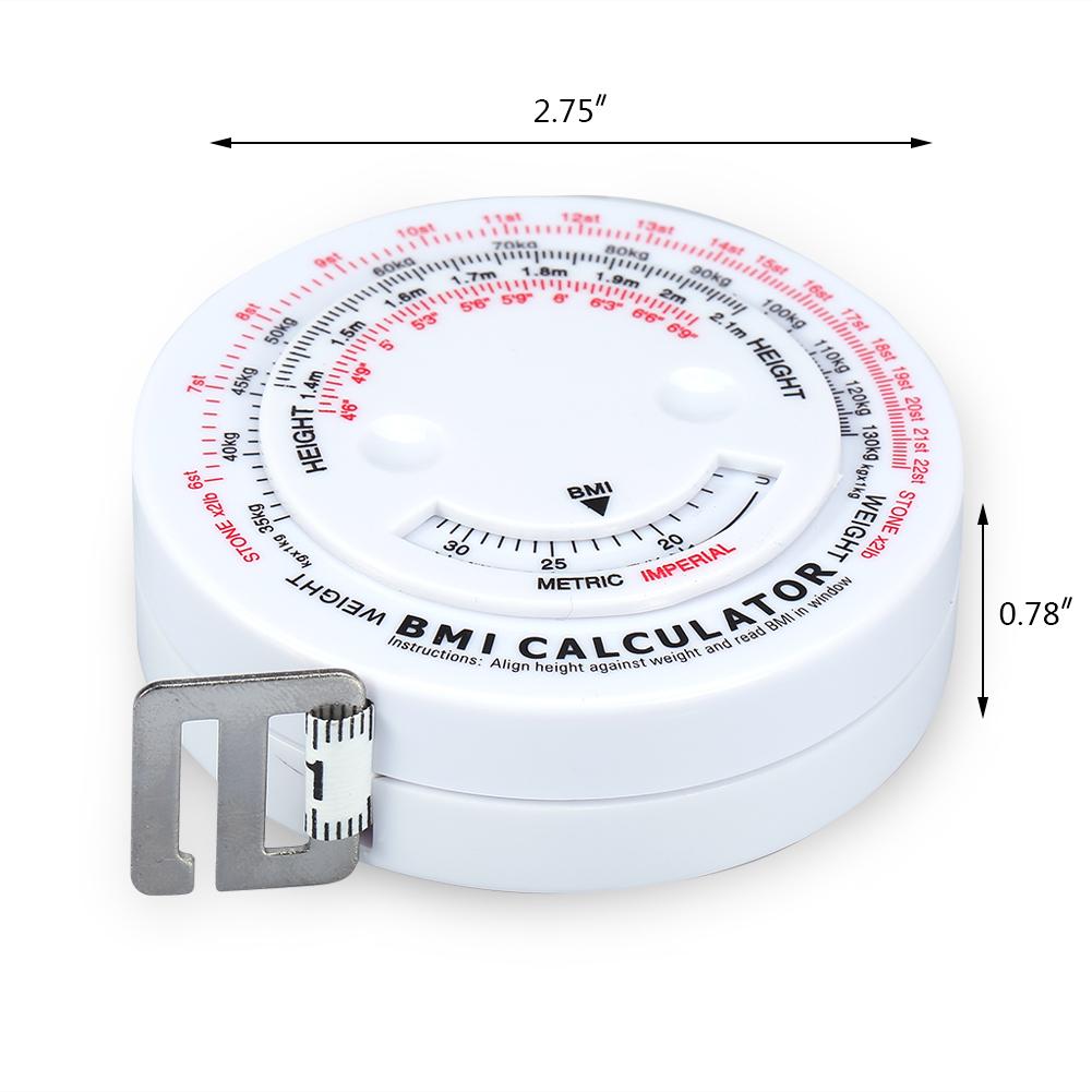 Index tělesné hmotnosti krásy, kulatý měřič tuku, fitness měřicí páska na tělo