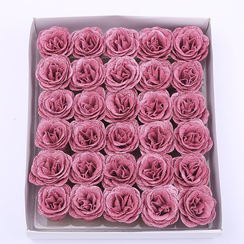 Rose Gold Crystal Glitter Blue Enchantress Flower Bouquet DIY Kit for Valentine's Day