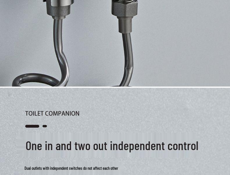 Toilet Spray Gun Set: Dual-Outlet Valve, Booster Water Gun, Feminine Wash