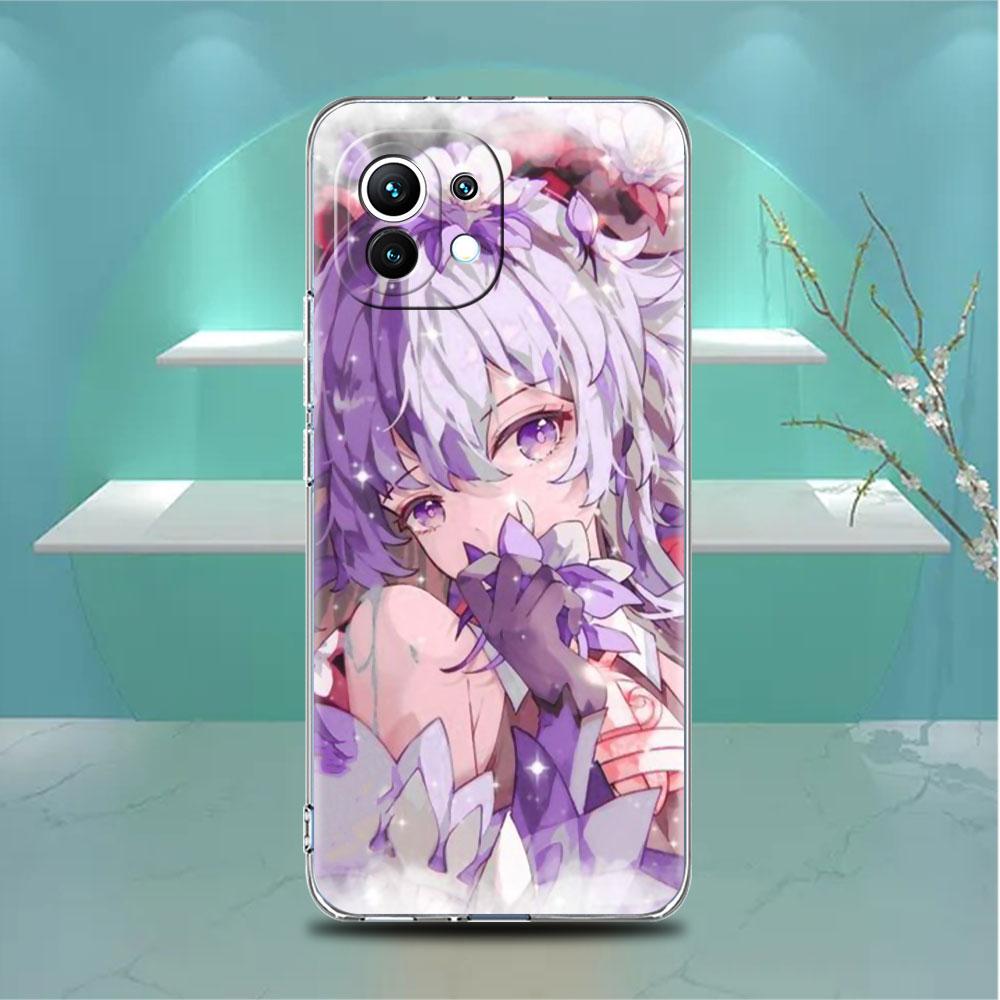 

Прозрачный чехол Genshin Impact Raiden Shogun Baal для Xiaomi Mi Poco X3 NFC M3 Pro F3 F1 11 Lite 12 Note 10 11T 9T, чехол для телефона Xiaomi Poco F3