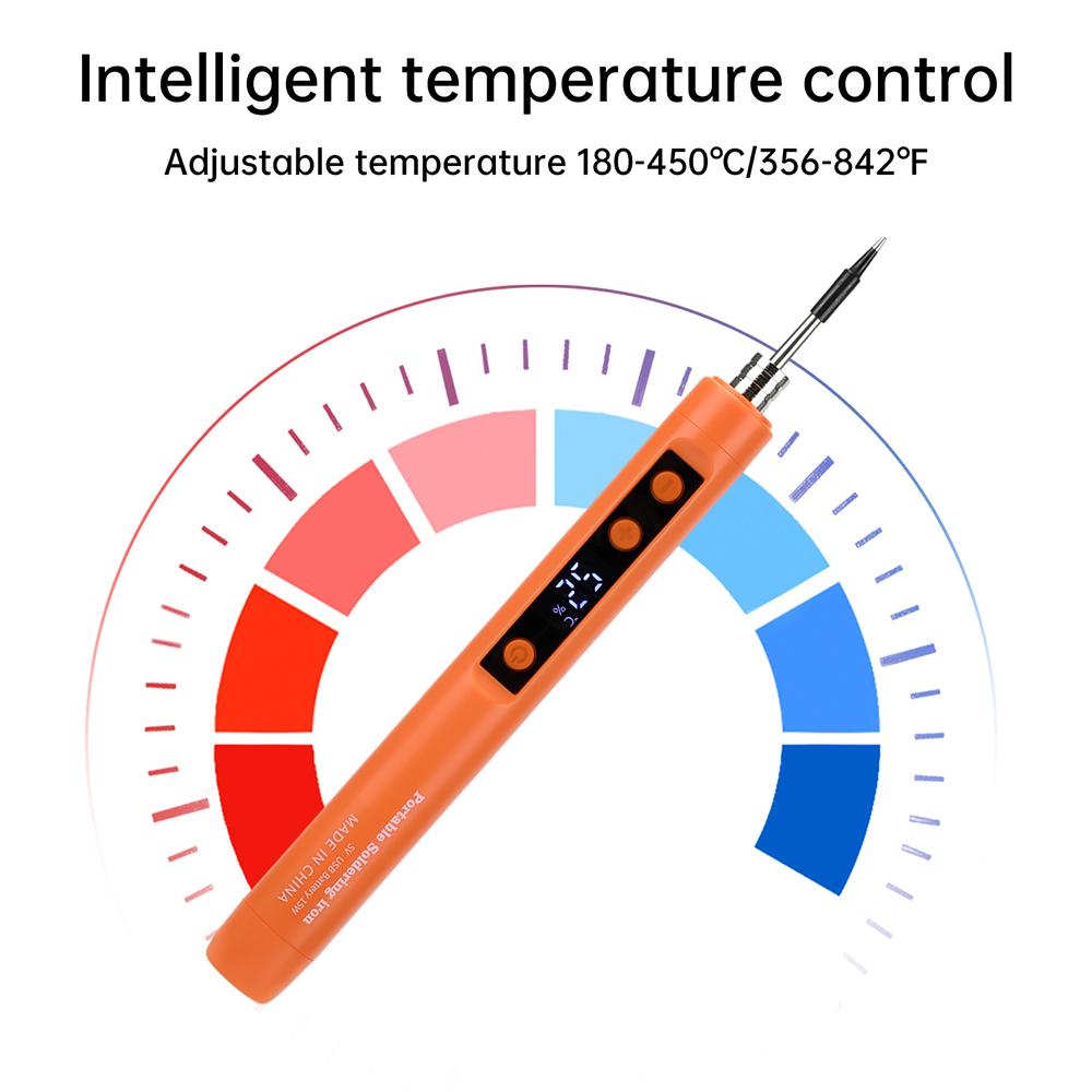 Portable Wireless Soldering Iron Mini Electric Soldering Iron soldering iron 15W Adjustable Temperature Soldering Tool Type-C 5V