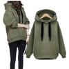 Women's 2024 Autumn/Winter Plus Velvet Loose Pullover Hooded Sweatshirt