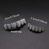 Teeth Grillz Set for Unisex Top Bottom Mouth Silver Teeth Grills Tooth Cap Removable Dental Body Jewelry