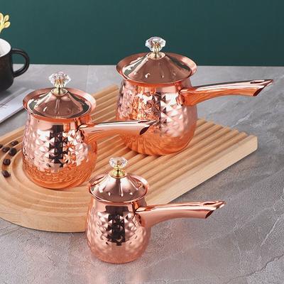 Handcrafted Turkish Coffee Pot Stable Milk Warmer Versatile Coffee Kettle  Milk