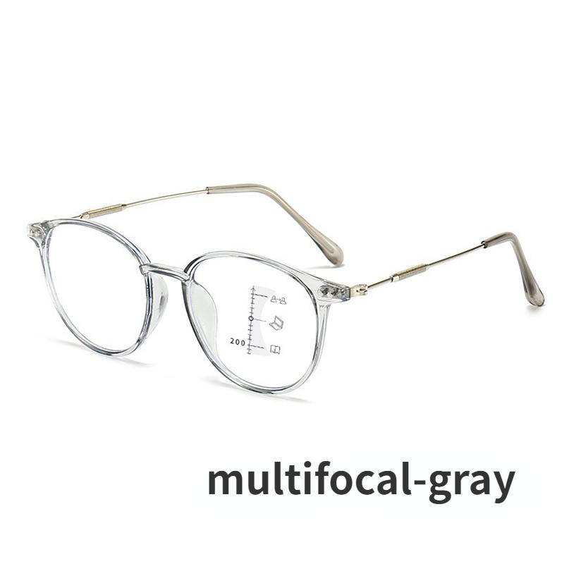 Männer Frauen Multifokale Progressive Lesebrille Anti-blaues Licht In Der Nähe Von Fern Brillen Retro Bifokale Brillen Dioptrien +1,0 bis +4,0