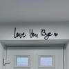 Love You Bye Panneau Décoration au-dessus de la Porte Décoration Murale Décoration en Écriture Bois Pour Porte Maison Cadeau Saint-Valentin Mariage Thanksgiving