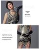 1920s Retro Beaded Tassel Sequin Dress - Handcrafted, Sexy Performance Costume for Women in Plus Sizes