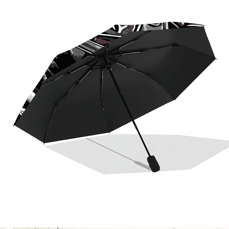 Bride of Chucky Print Automatic Open Close Umbrella, Portable Foldable Umbrella, for Outdoor Commute Camping Trip, Ideal Birthday Gift