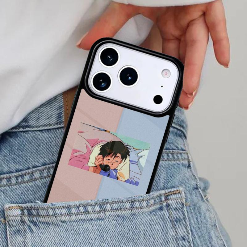 Japanese 90s anime aesthetic Phone Case for iPhone 16e 15 14 13 12 17 Pro Max Plus Air 17pro Cover Coque