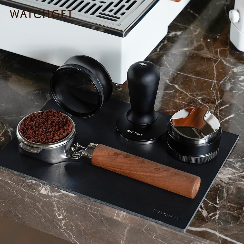 watchget 58mm Espresso Stainless Steel Coffee 30lbs Constant Pressure with Flat Calibrated Coffee Espresso Accessory for for and Commercial Use