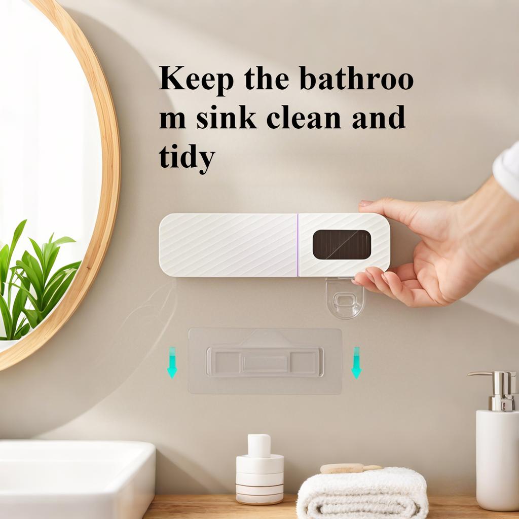 Toothbrush Holder Wall Mounted Automatic Toothpaste Squeezer Storage Rack Bathroom Accessories Toothpaste Dispenser