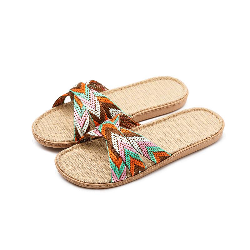 Sommer par Lintøfler Svetteabsorberende Sklisikker lette Ultralette sandaler og tøfler Komfortable hjemmetøfler