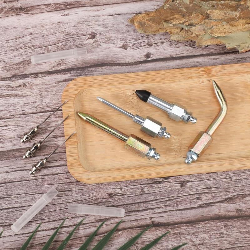 Accuracy Grease Dispenser Kit Strong Steel Nozzles Needle Adapters Couplers For Accurate Grease Control In Confined Areas