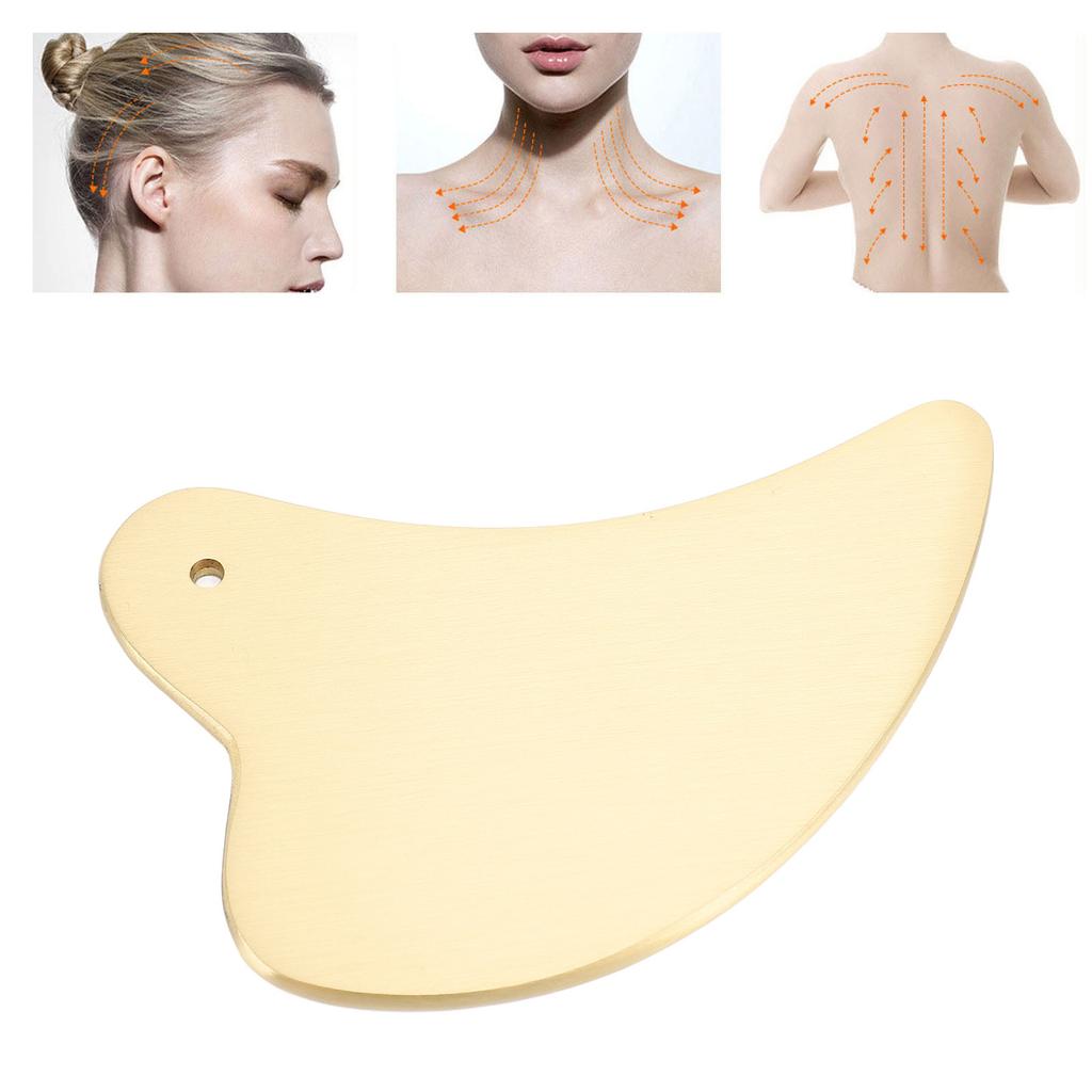 Sha Facial Tool Copper Facial Scraping Massage Tool Promote Circulation Face Guasha Board Portab