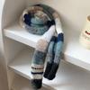 Women's Thin Narrow Long Colorful Striped Scarf Autumn And Winter New Design Hot Girl All-Match Decorative Scarf
