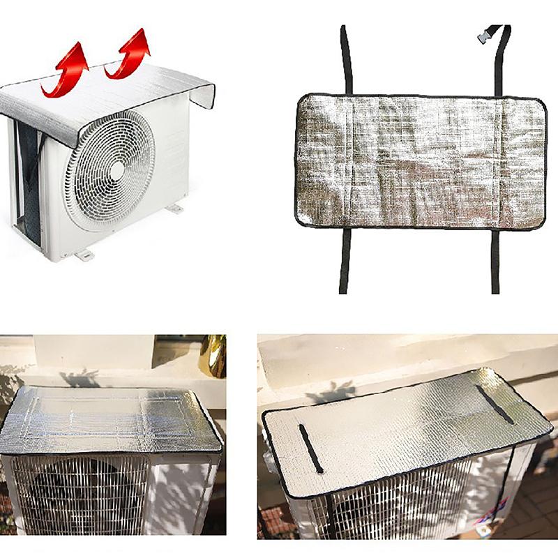 Outdoor Air Conditioner Protective Cover Durable Al Foil Insulation Film Water Resistant Air Conditioner Outer Cover Rain Cover
