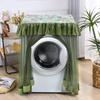 Capa para Máquina de Lavar Roupa Tipo Tambor Estilo Ins Cor Sólida Capa para Máquina de Lavar Roupa Toalha Casa Nova Universal Capa Protetora contra Pó para Máquina de Lavar Roupa