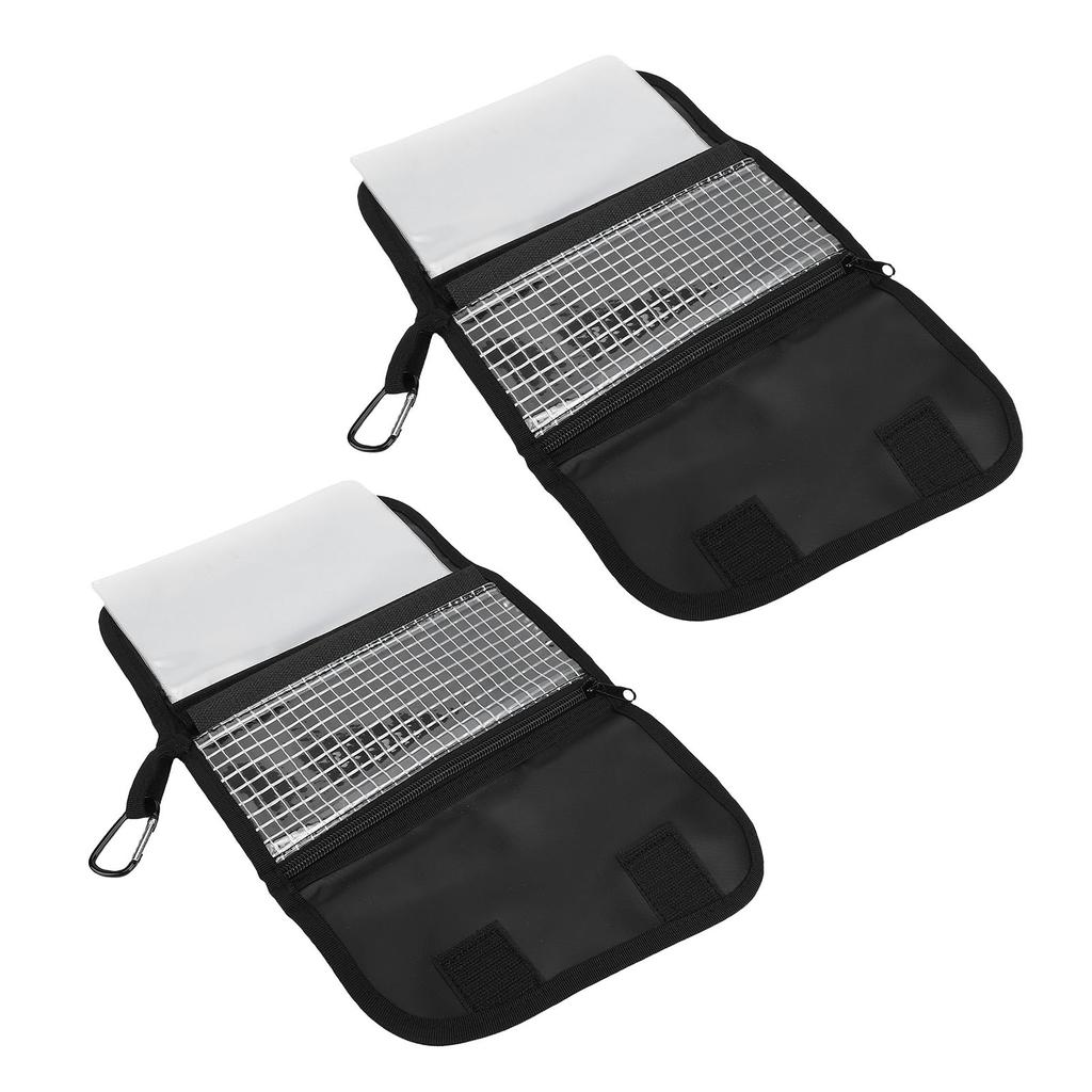 2PCS Soft Lure Storage Bag PVC Water Proof Removable Soft Bait Binder Fishing Tackle Organizer Case for Outdoor Fishing