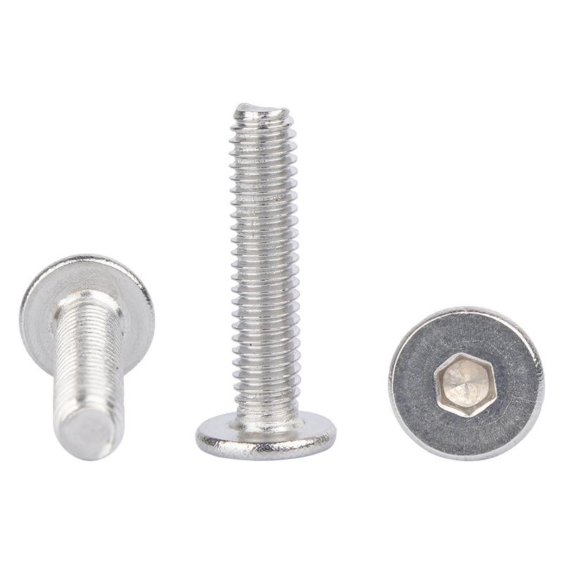 Viti a testa piatta esagonale ultra-sottili in acciaio inox 304 M2-M12