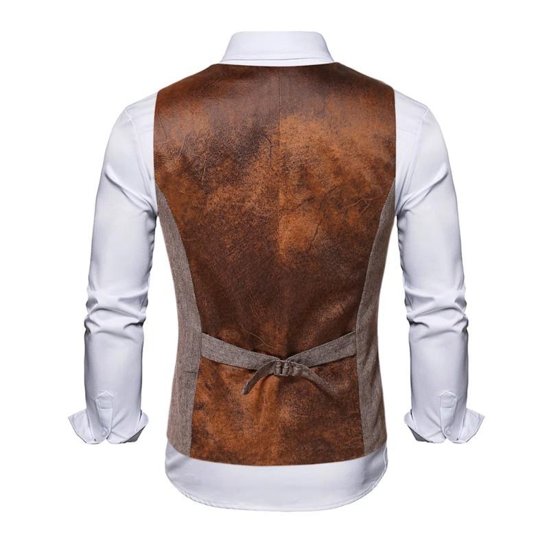 Suit Vest Men's Business Sleeveless Jacket Vests Wedding Party Waistcoat Man Blazer Vest Coat