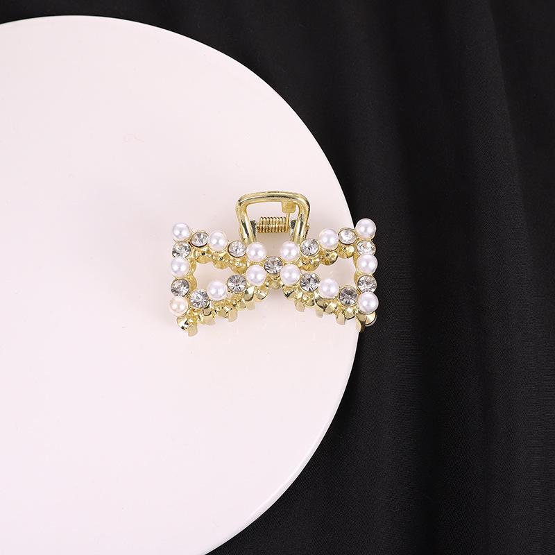 Pearl Rhinestone Hair Clip - Korean Fashion Hair Accessory