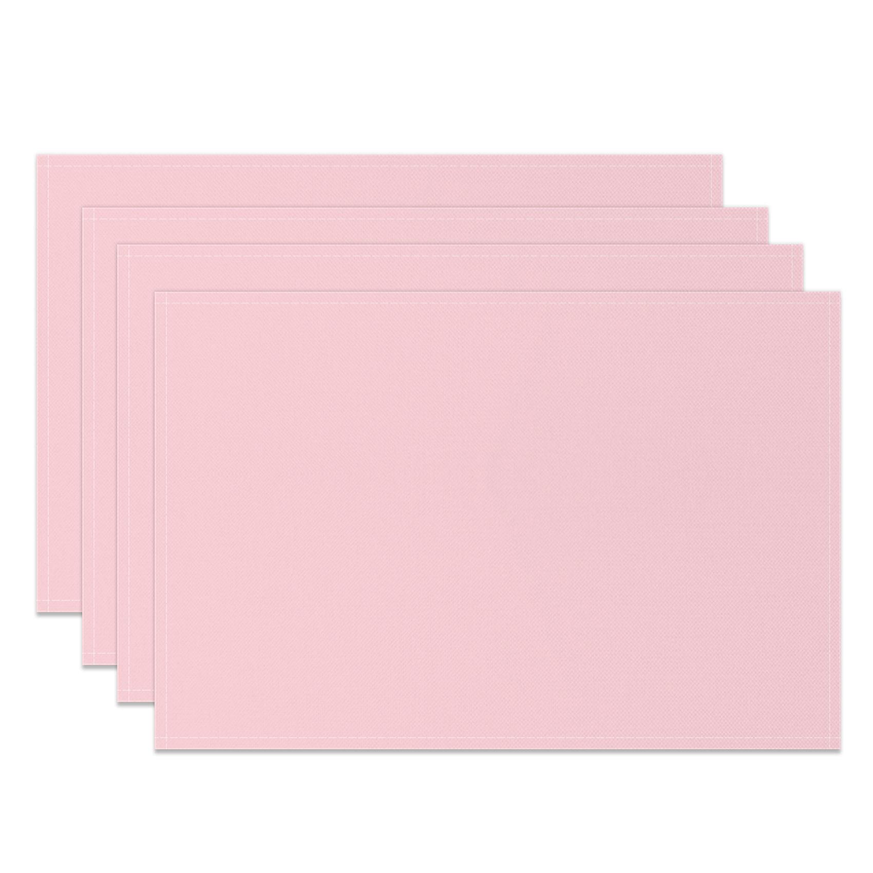 

4pc Minimalist Solid Color Table Mats Simple Placemats Linen Fabric Dining Kitchen Office Decor Waterproof Heat Resistant 4pcs