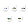 1/5Pcs Freshwater Saltwater Fish Enamel Pins Trout Tuna Bass Lapel Pin Fishing Lover Brooch Backpack Clothes Decor Gift