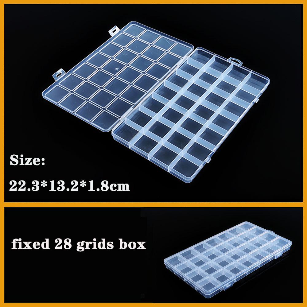Transparent Plastic box Screw Compartment Box Jewelry Earring Display Case Container Clear Terminal Organizer Tool Storage boxes