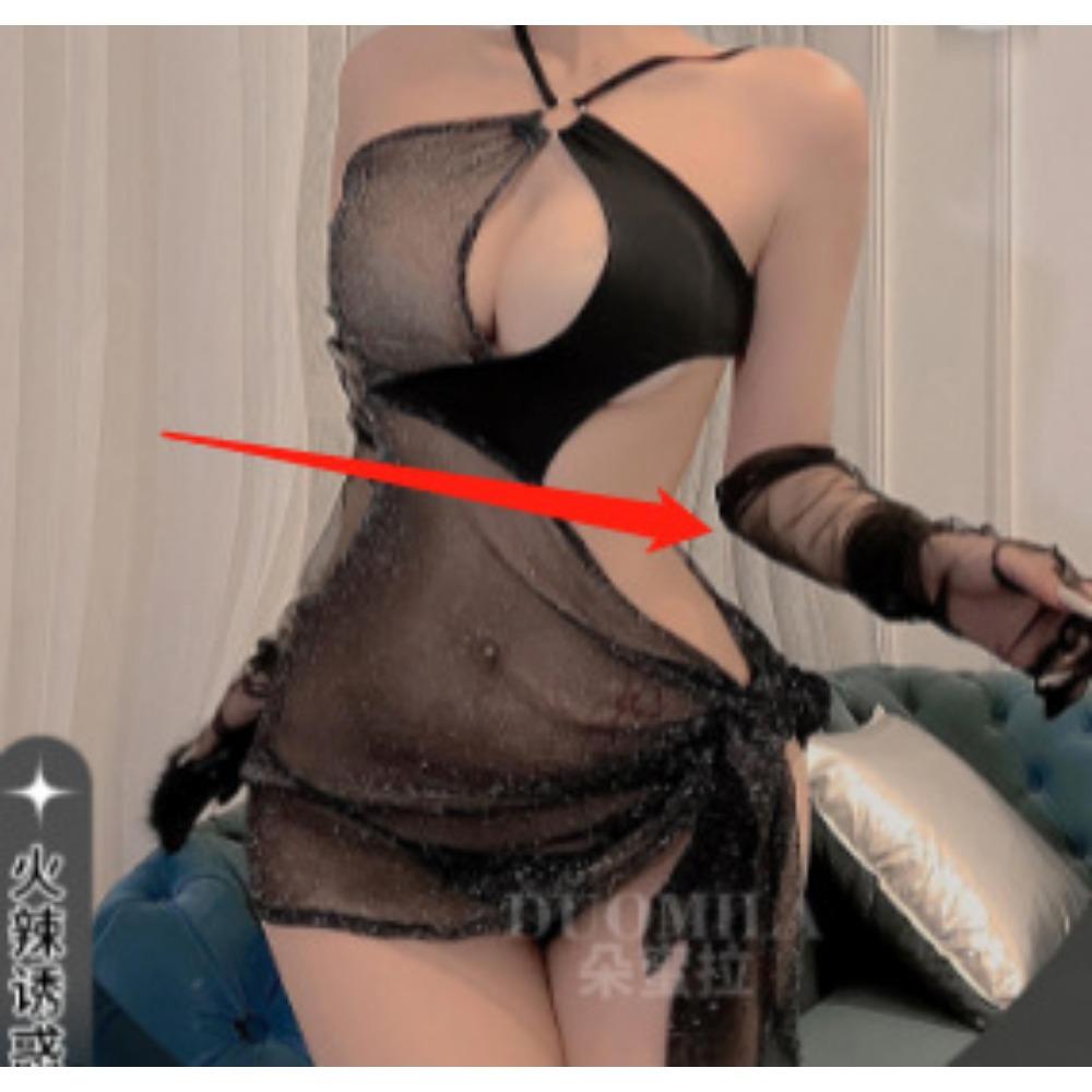 Sex Underwear Sexy Hollow Passion Perspective New Suspender Nightdress Free Uniform Open Temptation Wholesale