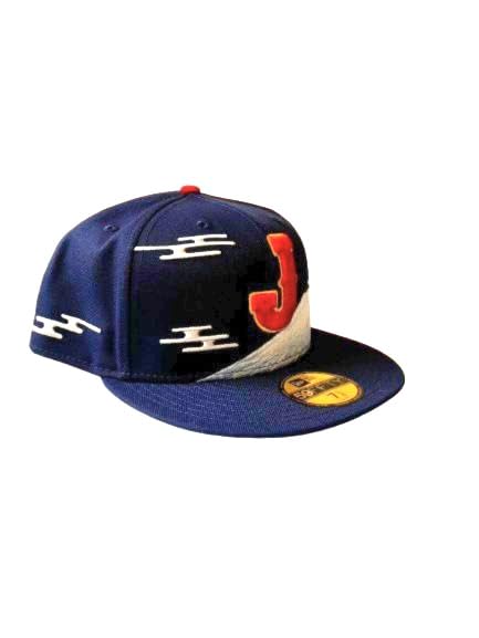 Кепка New Era 59FIFTY WBC 2026 Samurai Japan Official Fuji Размер 7 Ограниченная серия, Mt. Дизайн, Темно-синий, 3/8, [Б/У]