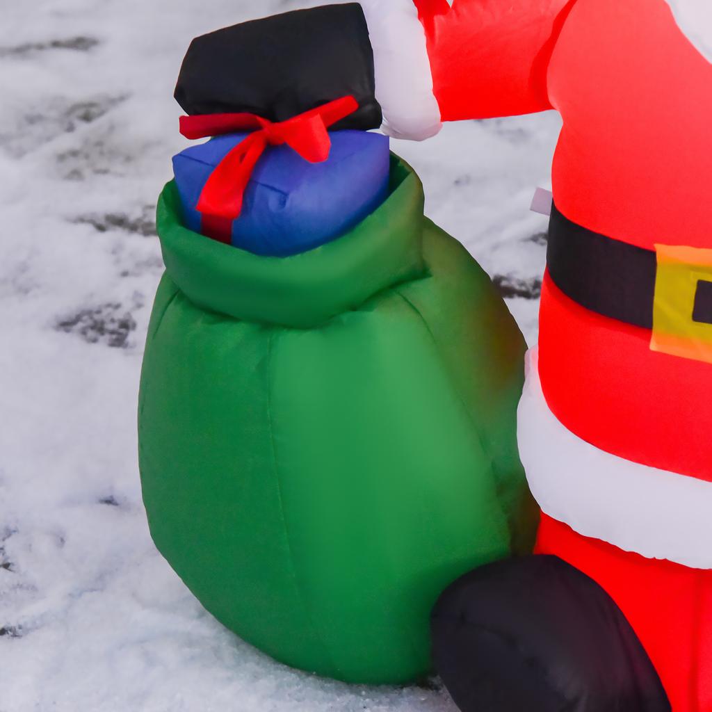 Christmas Decoration Inflatable Santa Claus Outdoor Christmas Decoration, Incl. Blower, 1.2 M, Red + White