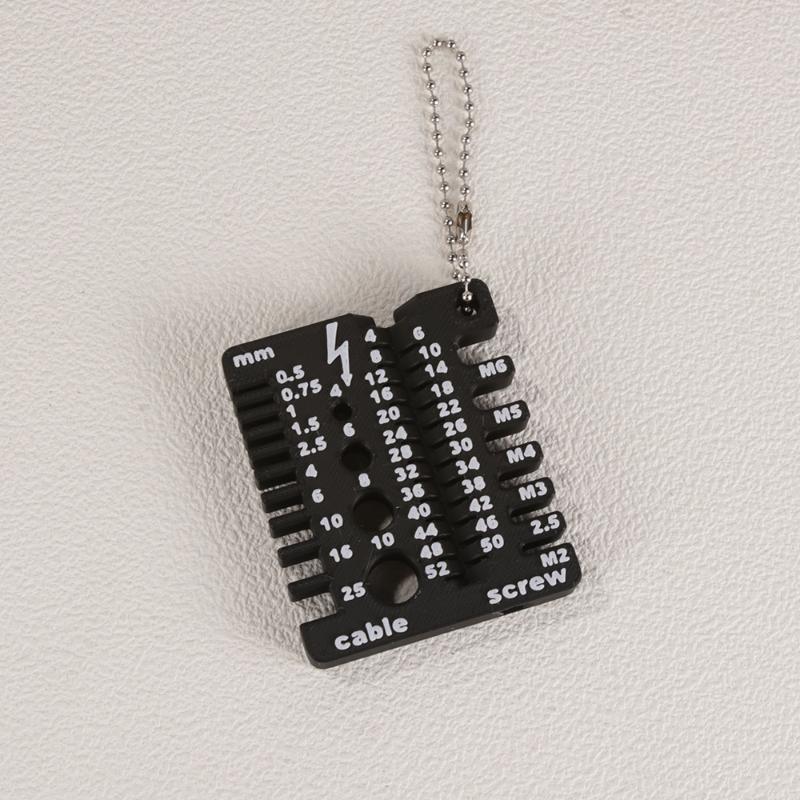 1Pcs Portable Nut And Drill Bit Thread Checker 3D Printed Wire Screw Measuring Tool Screw Drill Bit Gauge For Nuts Bolts Threads