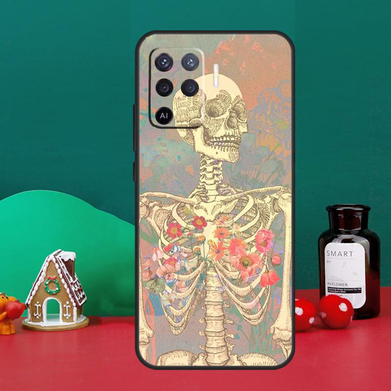 

Gothic Fashion Skull For OPPO A54 A74 A94 A57S A53S A58 A78 A98 A16 A76 A96 A15 A17 A77 A5 A9 A52 A72 A79 Case OPPO A54s