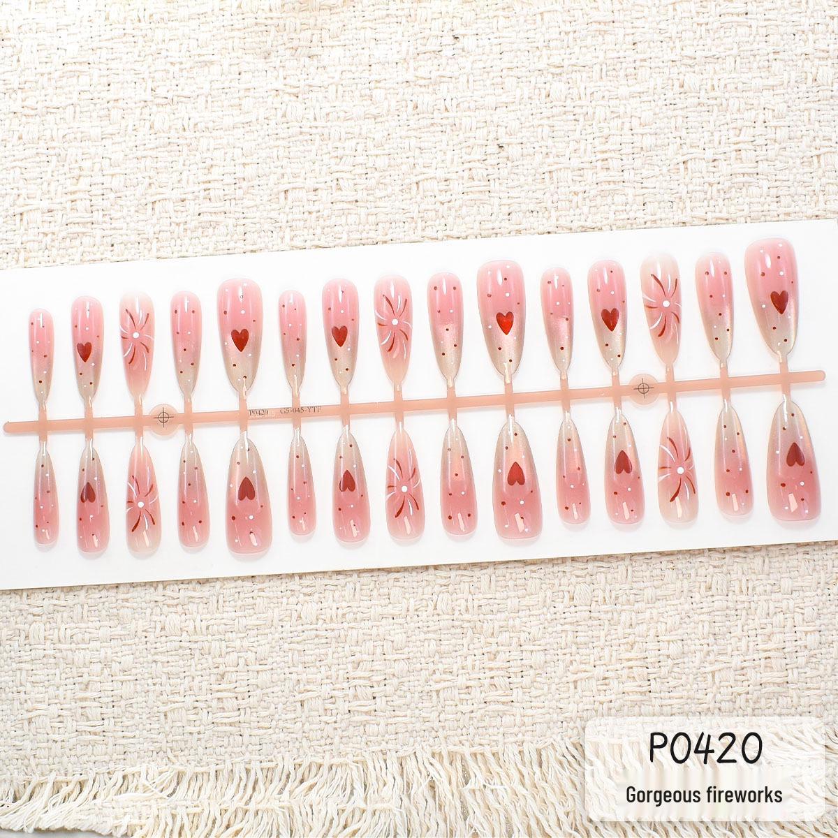 New Year Brilliant Fireworks Cat Eye Sparkle Nail Set