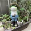 Animal Statue Decorative Vivid Resin Anti-deform Wear-resistant Garden Frog Sculpture for Outdoor