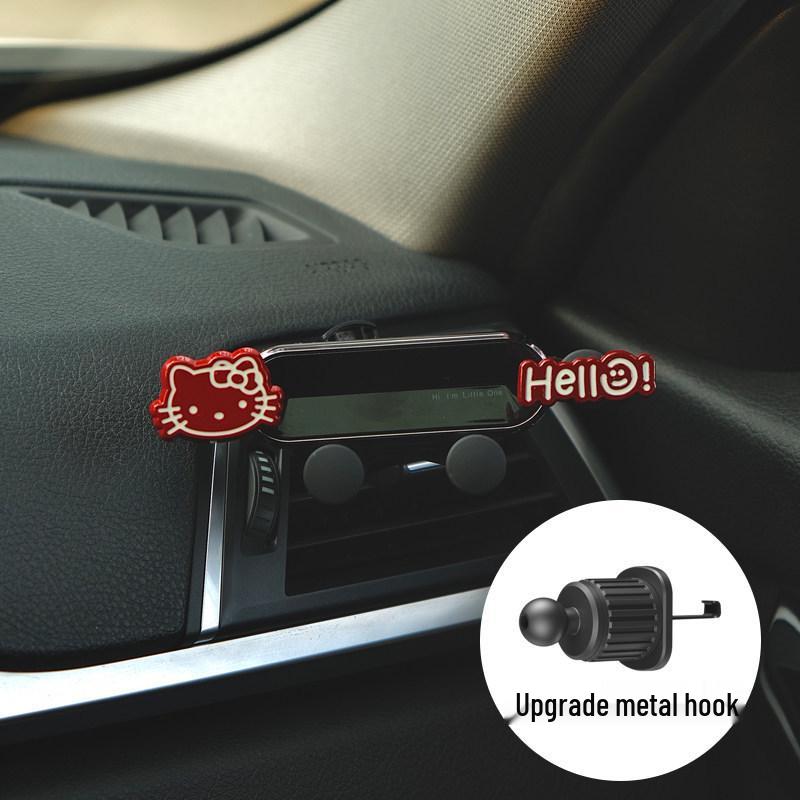 Bowknot Kitten Car Phone Holder: Multi-functional Air Vent Stand for Easy One-Hand Use