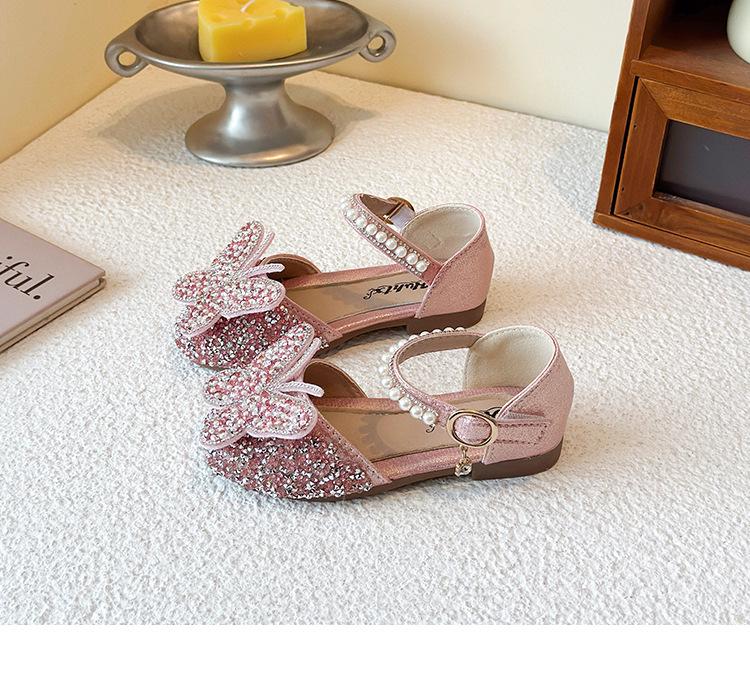 Girls' Princess Diamond Leather Dance Shoes - 2026 Spring/Summer/Autumn New Style for Baby and Lady.