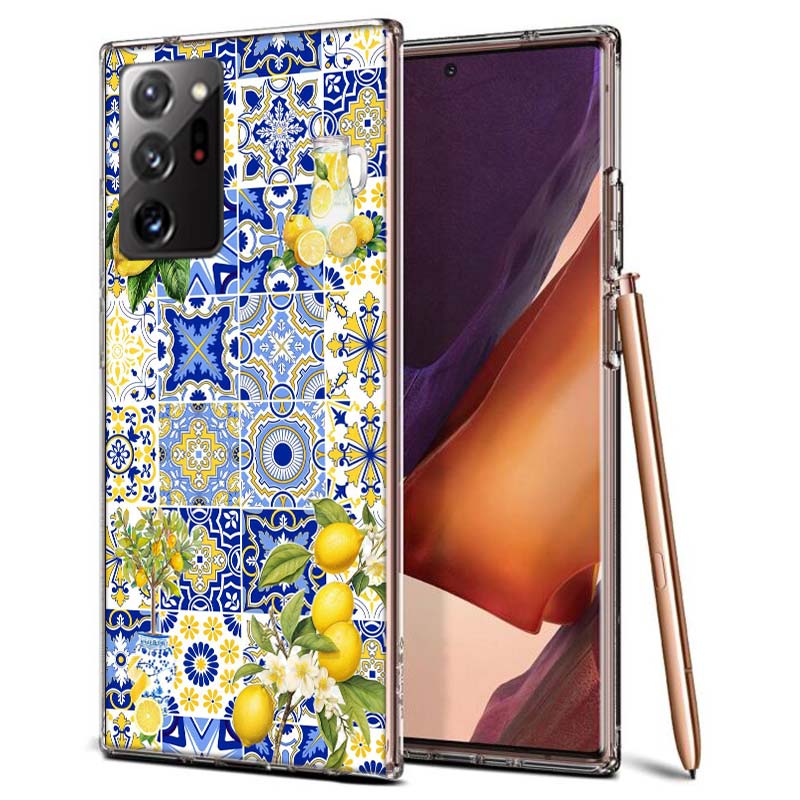Mediterranean Lemon Phone Case for Samsung A55 A35 A25 A15 A07 A05S A16 A17 A26 A36 A37 A56 A57 Galaxy Note 20 10 A50S A71 A51 A