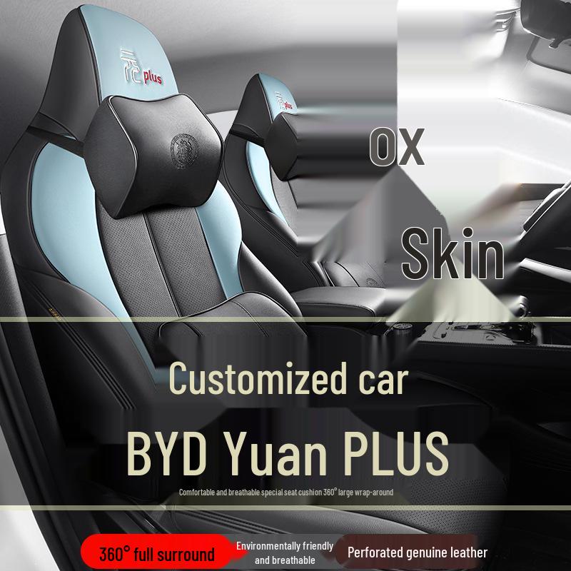 BYD Yuan Plus All-Season Leather Car Seat Covers, Full Wrap for Five Seats