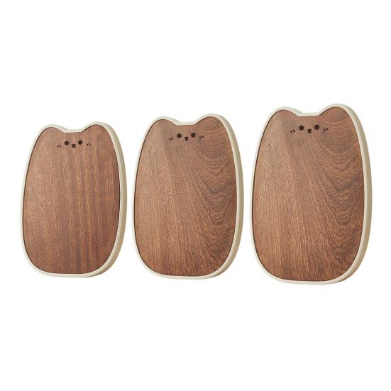Wood Chopping Board Cat Shape Charcuterie Board Non-Slip Cutting Board for Kitchen Meal Prep Serving Tray for Vegetables Meat