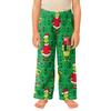 Children's Christmas Print Plush Casual Pants for Holiday Lounging and Everyday Wear