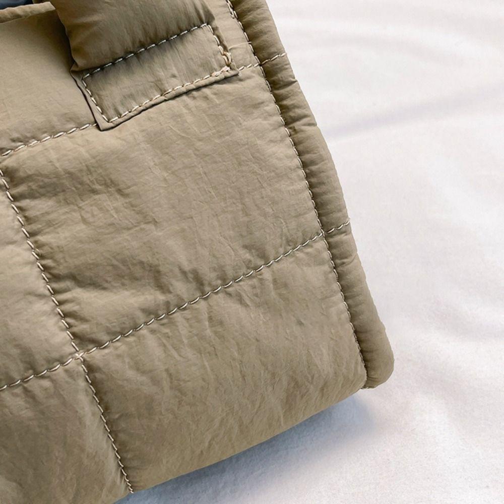 Versatile Lightweight Puffer Tote Bag Large Capacity Casual Quilted Crossbody Bag Down Cotton Bag For Women