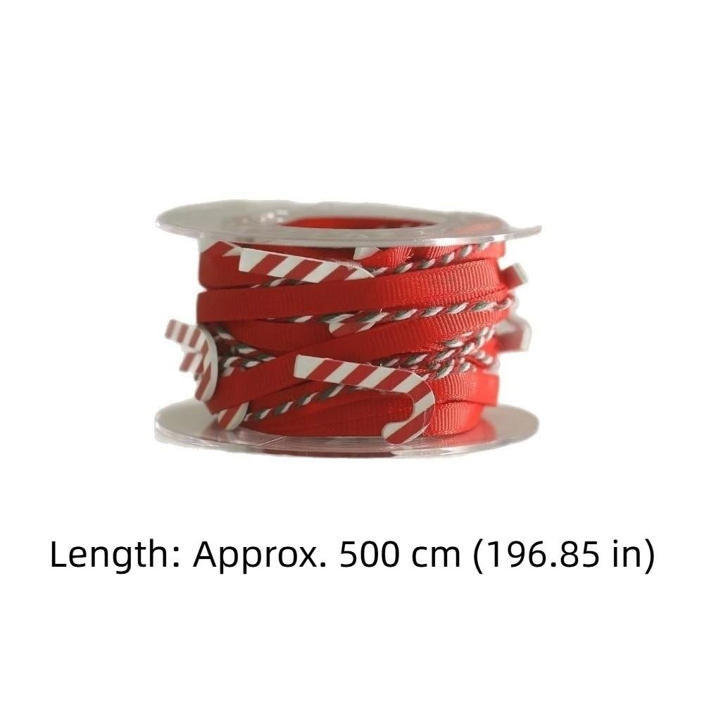 Five Meters Long Christmas Ribbon Roll Multi Textured Handmade Festive Garland Gift Packaging