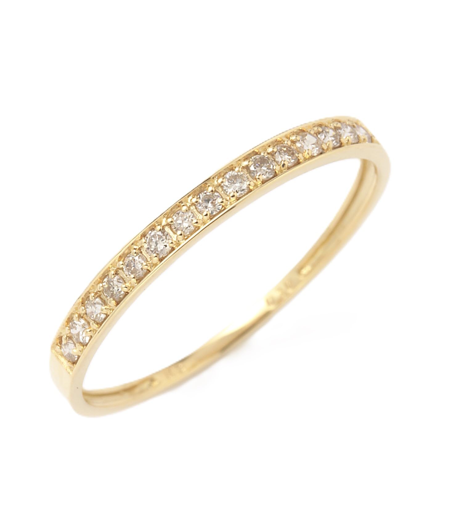 

18K Yellow Gold Eternity Ring with Size Includes Exclusive KAR428YG11 [D Collection] 0.08ct Diamonds, 11, Box,