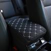 Universal Armrest Case Cover Fabric, Linen Embroidery, Breathable and Anti Slip Central Armrest Case Cover